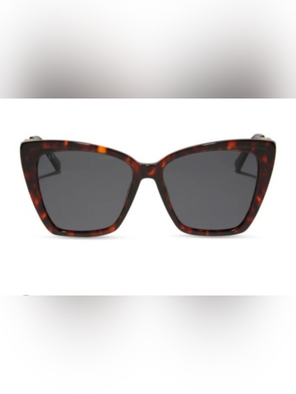DIFF Eyewear Becky II Wildcat Leopard Grey Polarized Sunglasses.